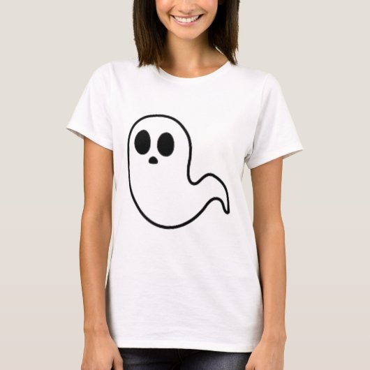 Little Ghost Subtle Halloween Herfst Minimal Spook T-shirt (Voorkant)
