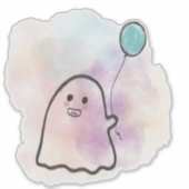 Little ghost with balloon  sticker (Voorkant)