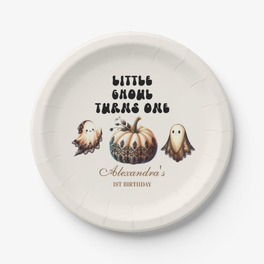 Little Ghoul eerste verjaardag Papieren Bordje (Voorkant)