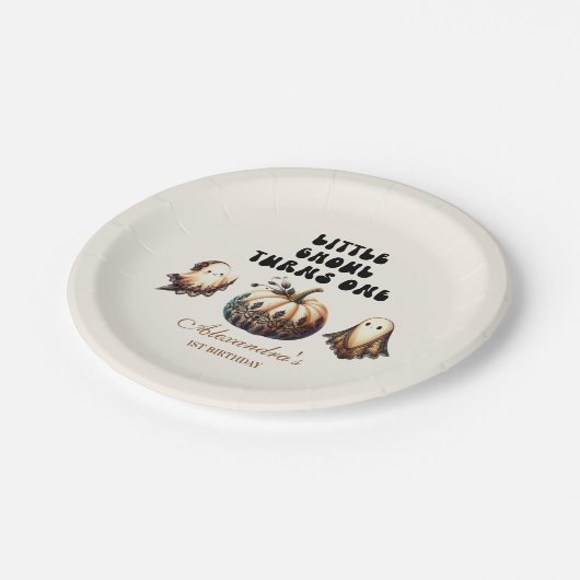 Little Ghoul eerste verjaardag Papieren Bordje (Gekanteld)