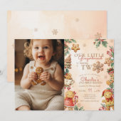 Little Gingerbread 2nd Birthday Christmas Photo  Kaart (Voorkant / Achterkant)