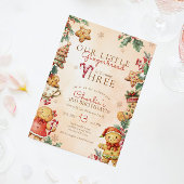 Little Gingerbread 3rd Birthday Christmas Kaart