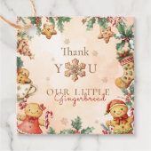 Little Gingerbread Birthday Christmas Thank you  Bedankjes Labels (Voorkant)