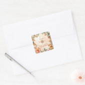Little Gingerbread Birthday Christmas Thank you Vierkante Sticker (Envelop)