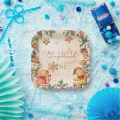 Little Gingerbread Christmas 1st Birthday Papieren Bordje (Feest)