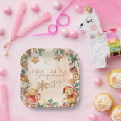 Little Gingerbread Christmas 1st Birthday Papieren Bordje (Feest)