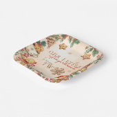 Little Gingerbread Christmas 2nd Birthday Papieren Bordje (Gebogen)