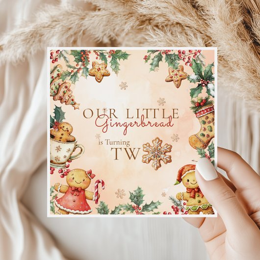 Little Gingerbread Christmas 2nd Birthday Servet