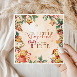 Little Gingerbread Christmas 3rd Birthday Servet