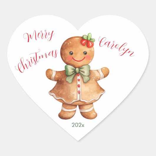 Little Gingerbread Girl Sticker (Voorkant)