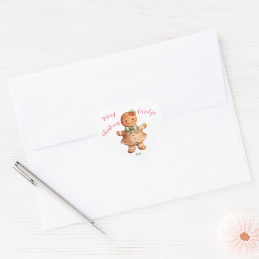 Little Gingerbread Girl Sticker (Envelop)