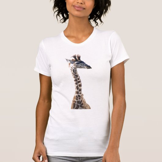 "Little Giraffe" Waterverf in het wild levende die T-shirt (Voorkant)