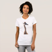 "Little Giraffe" Waterverf in het wild levende die T-shirt (Voorkant volledig)