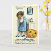 Little Girl and Pumpkin Kaart (Gele Bloem)