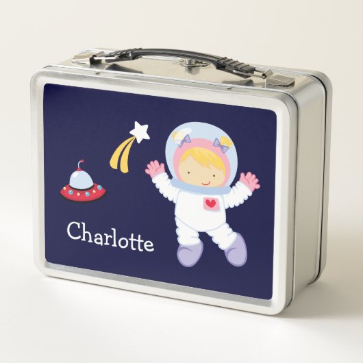 Little Girl Astronaut Lunch Box (Achterkant)