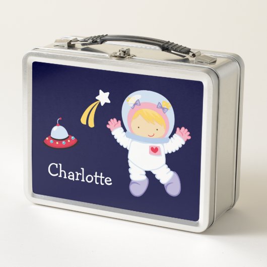 Little Girl Astronaut Lunch Box (Voorkant)