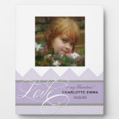 Little Girl Baby Chic Chevron Modern Gepersonalise Fotoplaat (Voorkant)