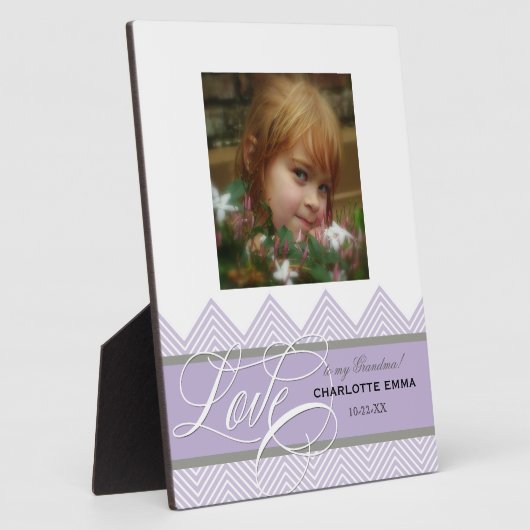Little Girl Baby Chic Chevron Modern Gepersonalise Fotoplaat (Zijkant)