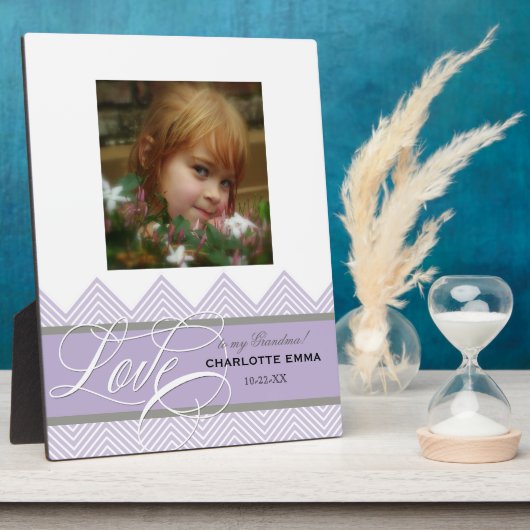 Little Girl Baby Chic Chevron Modern Gepersonalise Fotoplaat (Zijkant)