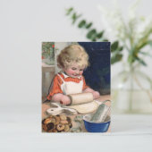 Little Girl Baking Cookies Briefkaart (Staand voorkant)