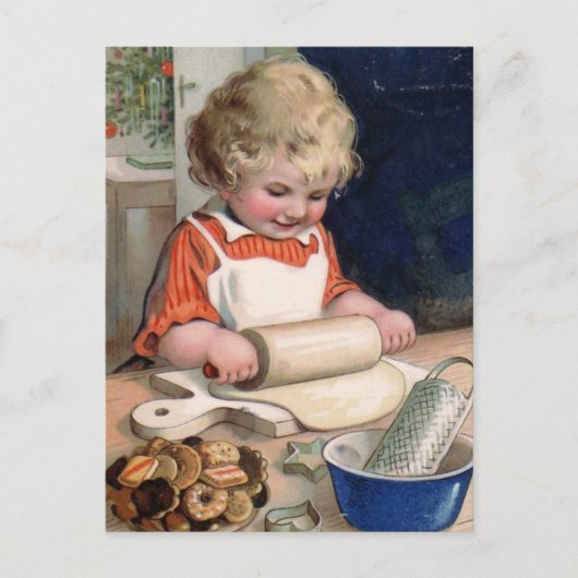 Little Girl Baking Cookies Briefkaart (Voorkant)