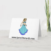 Little Girl Belly Dancer Blue Kaart (Achterkant)