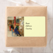 Little Girl bij draaiend wiel Etiket (Insitu)