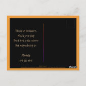 Little Girl Black Cat Briefkaart Invitation (Achterkant)