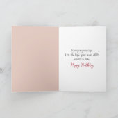 Little Girl Blowing Dandelions For Birthday Kaart (Binnen)