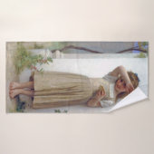 Little Girl, Bouguereau Badhanddoek (Badhanddoek)