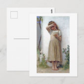 Little Girl, Bouguereau Briefkaart (Voorkant / Achterkant)
