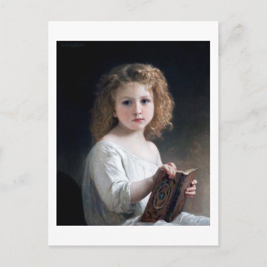 Little Girl, Bouguereau Briefkaart (Voorkant)