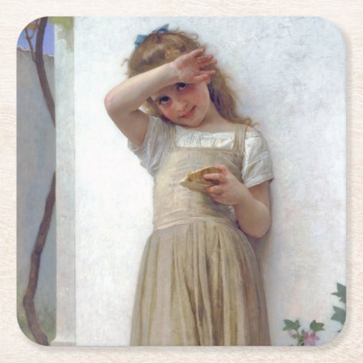 Little Girl, Bouguereau Kartonnen Onderzetters (Voorkant)