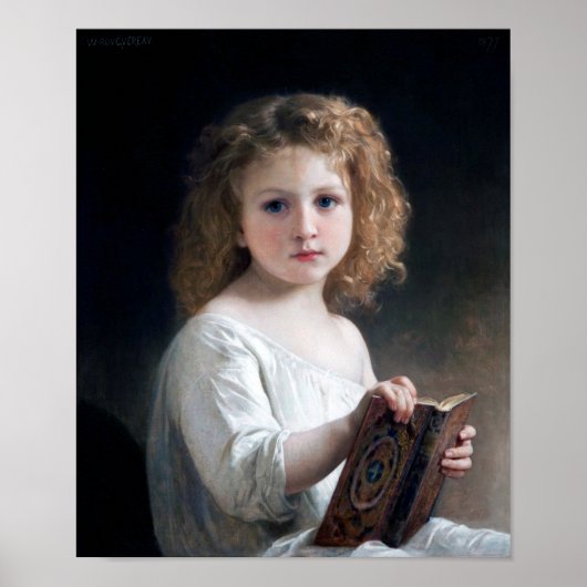 Little Girl, Bouguereau Poster (Voorkant)