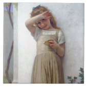 Little Girl, Bouguereau Tegeltje (Voorkant)