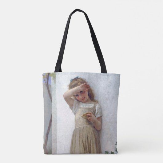 Little Girl, Bouguereau Tote Bag (Achterkant)