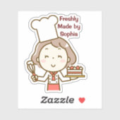 Little Girl Chef Sticker (Vel)