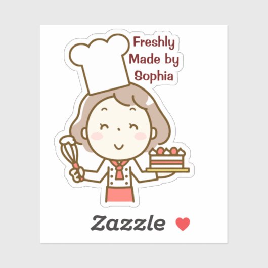 Little Girl Chef Sticker (Vel)
