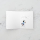 Little Girl Christmas Feestdagen Kaart (Binnen)