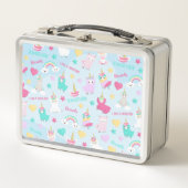 Little Girl Cute Llamacorn Pastel Pattern (Voorkant)