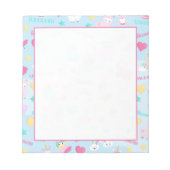 Little Girl Cute Llamacorn Pastel Pattern Notitieblok (Voorkant)