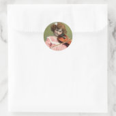 Little Girl die Violiin Sticker speelt (Tas)