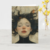 Little Girl Dreaming Alle gelegenheden Kaart (Gele Bloem)