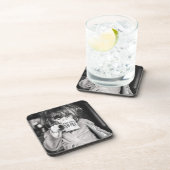 Little Girl Drink koffie Bier Onderzetter (Rechterzijde)