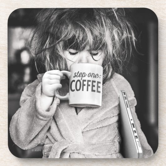 Little Girl Drink koffie Bier Onderzetter (Voorkant)