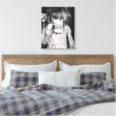 Little Girl Drink koffie Canvas Afdruk (Insitu (Slaapkamer))