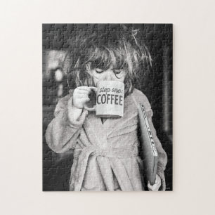 Little Girl Drink koffie Legpuzzel