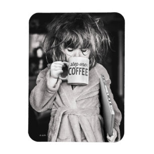 Little Girl Drink koffie Magneet