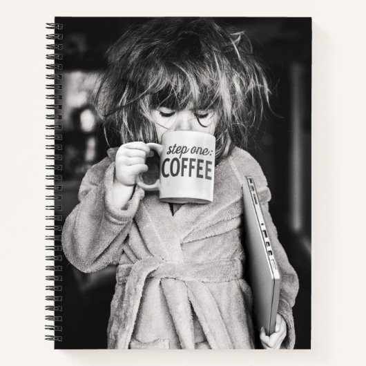 Little Girl Drink koffie Notitieboek (Voorkant)