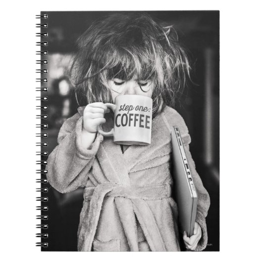 Little Girl Drink koffie Notitieboek (Voorkant)